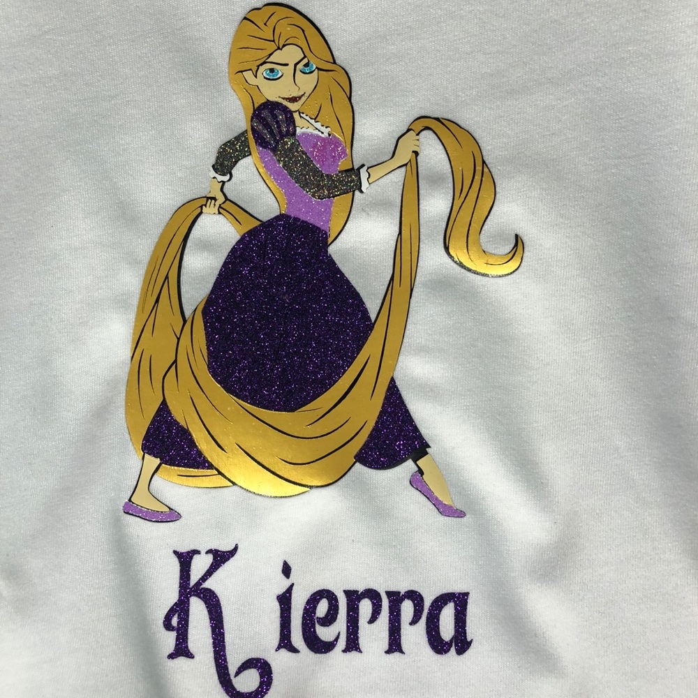 White Disney Rapunzel T-Shirt (Any Size)